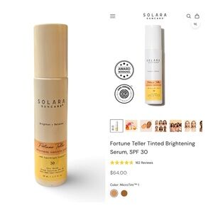 Solara Suncare Fortune Teller Tinted Brightening Sunscreen Serum SPF 30. MSRP$64